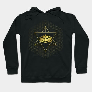 Merkaba Star Lotus in Flower of Life Sacred Geometry Hoodie